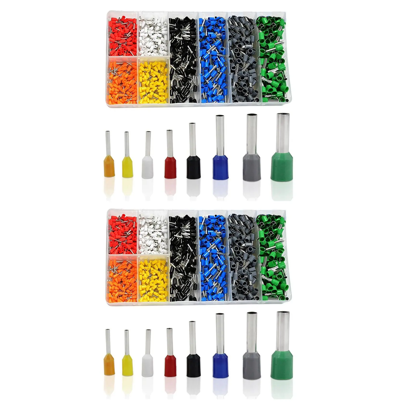 SYW-1600 PCS Ferrules Kit, Wire Ferrules Crimp Connector, Insulated Cord Pin End Terminal AWG 22-10 Kit