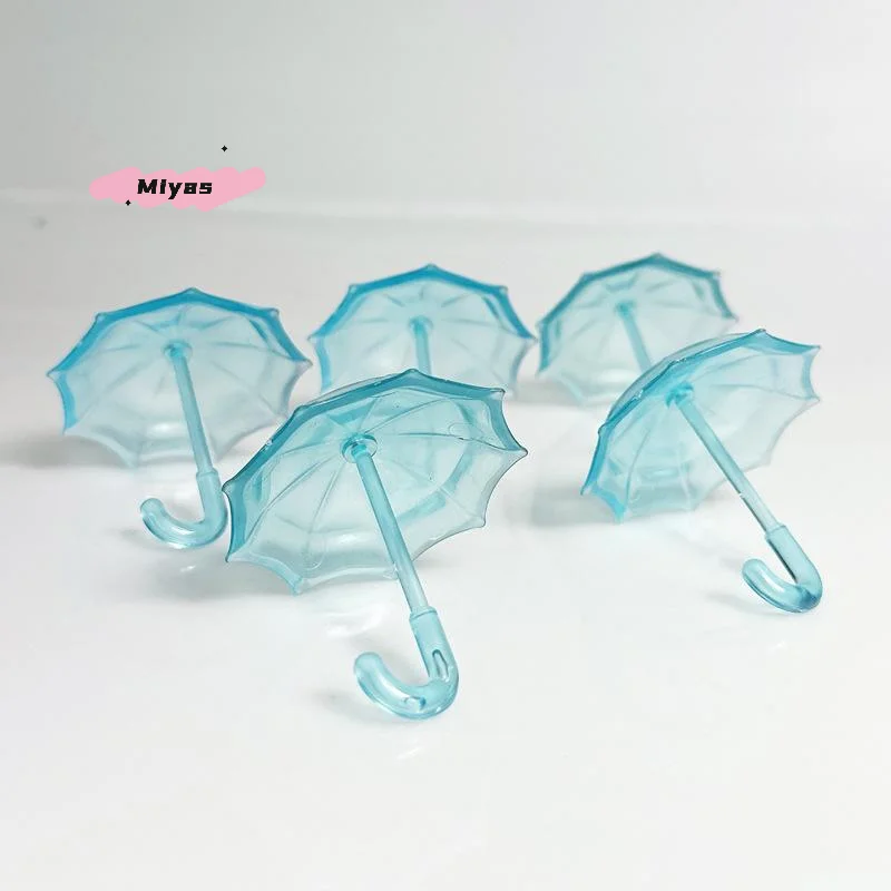 1 pz mini ombrello in plastica trasparente accessori per mobili per casa delle bambole decorazione della casa giocattolo per giochi per bambini