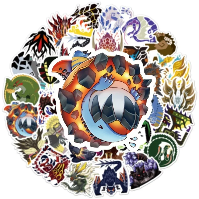 10/50/100PCS Hot Game Sticker Monster Hunter Sticker Waterproof Decals