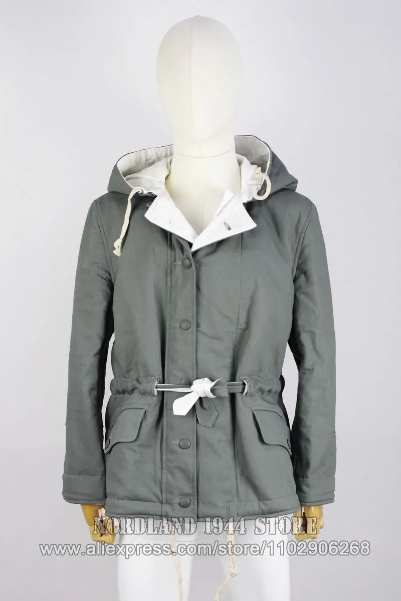 Riproduzione Cosplay Topo tedesco Parka invernale reversibile grigio Nordland 1944