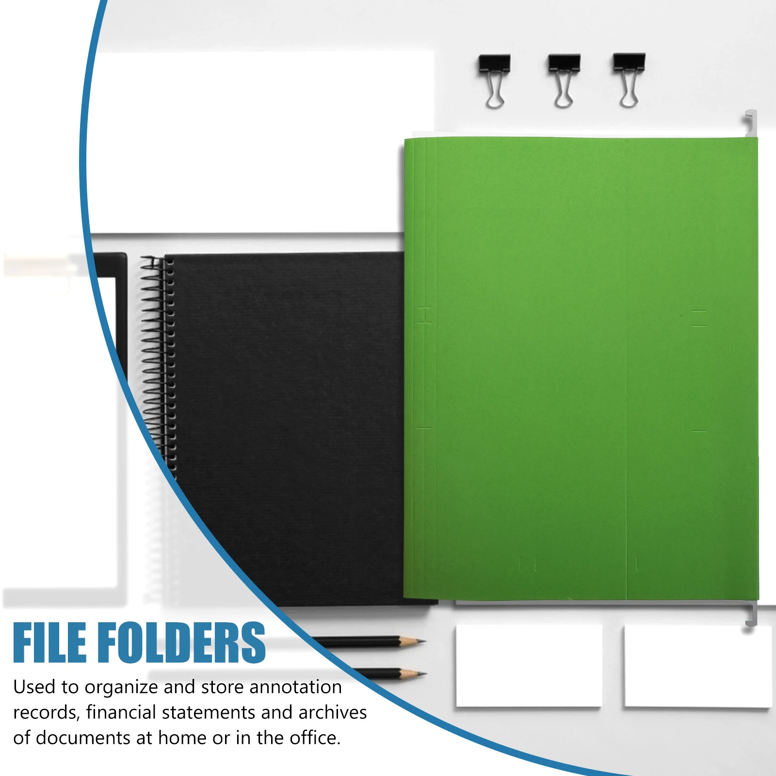 5Pcs Wear-Resistant Paper File Folders Home Office Document Organizer A4 Suspension Folder Bright Color Design