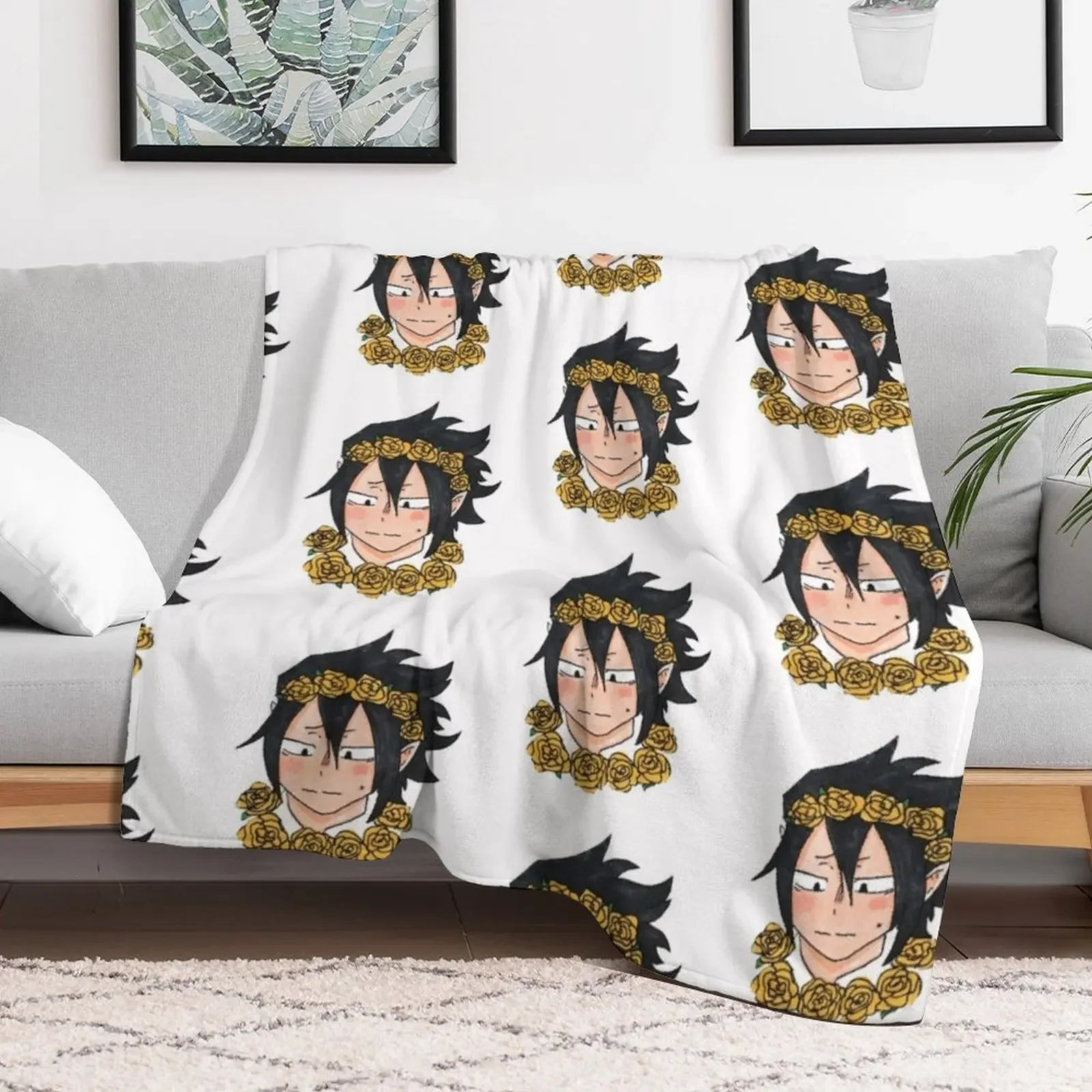 Tamaki Amajiki Flower Crown Throw Blanket Extra Large Throw Weighted anime Blankets