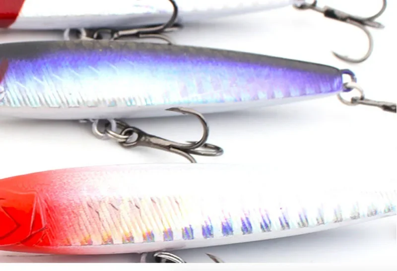 Nuevo señuelo tipo lápiz 10g14g18g 75mm 95mm Minnow Señuelos de pesca cebo duro alta calidad luz vibratoria Jigging Japón aparejos de pesca - imagen 2