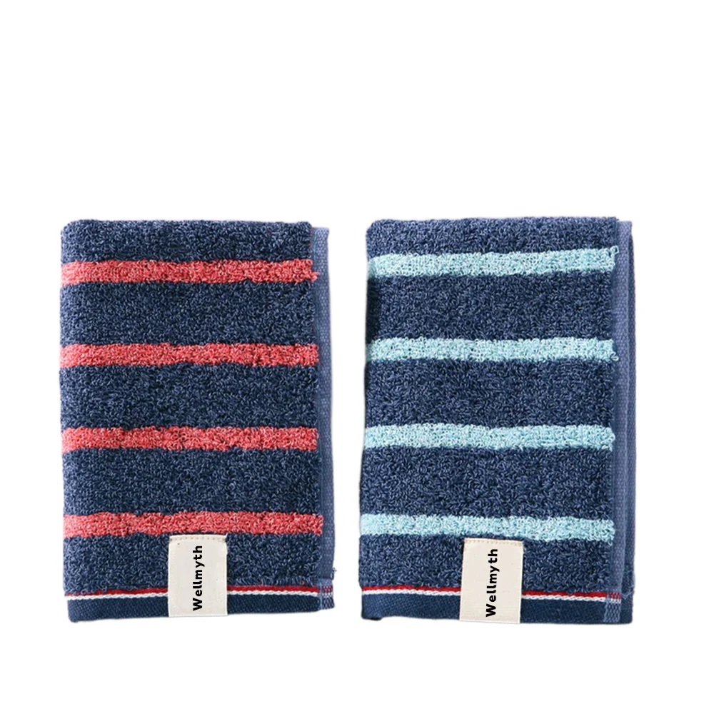 Wellmyth Hand towels, Soft, Highly Absorbent, Quick Drying, Combed Cotton Hand Towels Pack of 2