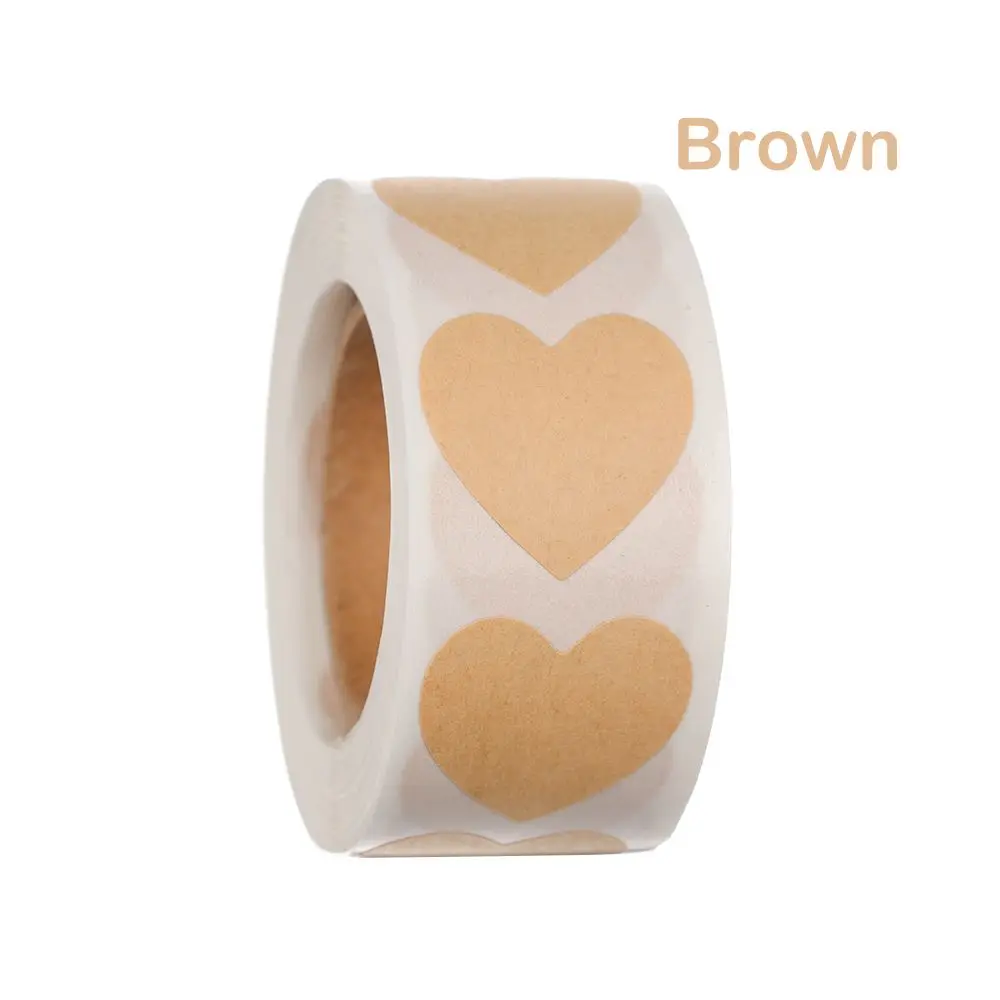 500 Pcs Package Label Stationery Gift Packaging Scrapbooking Sticker Love Heart Shaped Seal Labels