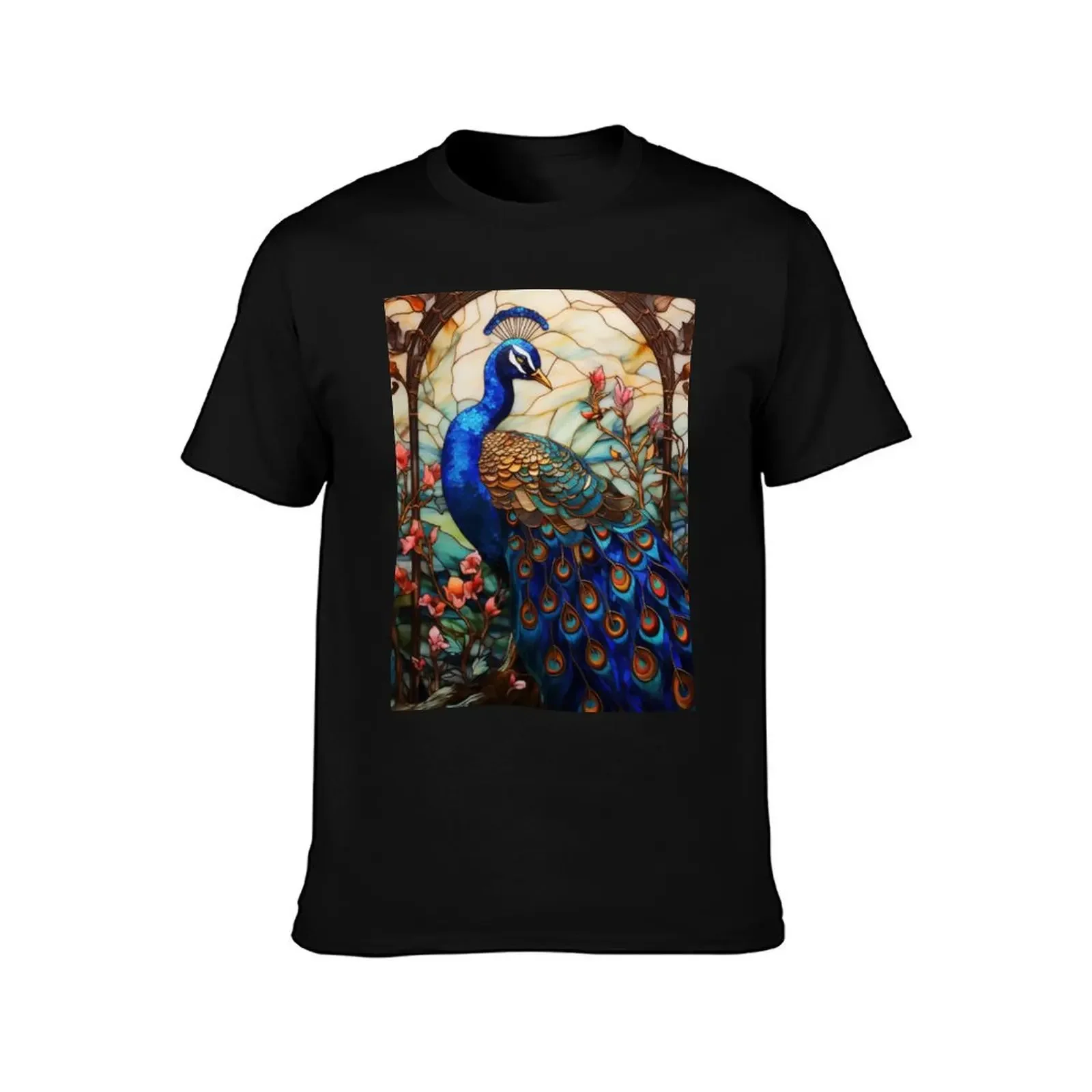 Majestic Peacock Mosaic T-Shirt cotton graphic tees essential t shirt basketball graphic tees men t shirts high quality