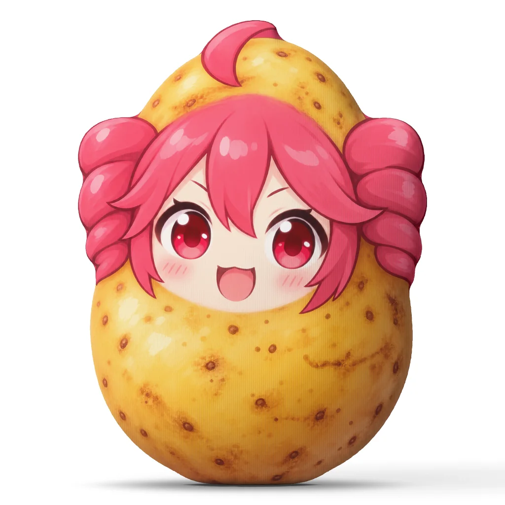 Kasane Teto Chibi Potato Shaped Pillow Cute Anime Character Cushion Irregular Stuffed Throw Pillow for Sofa Home Decor Gift