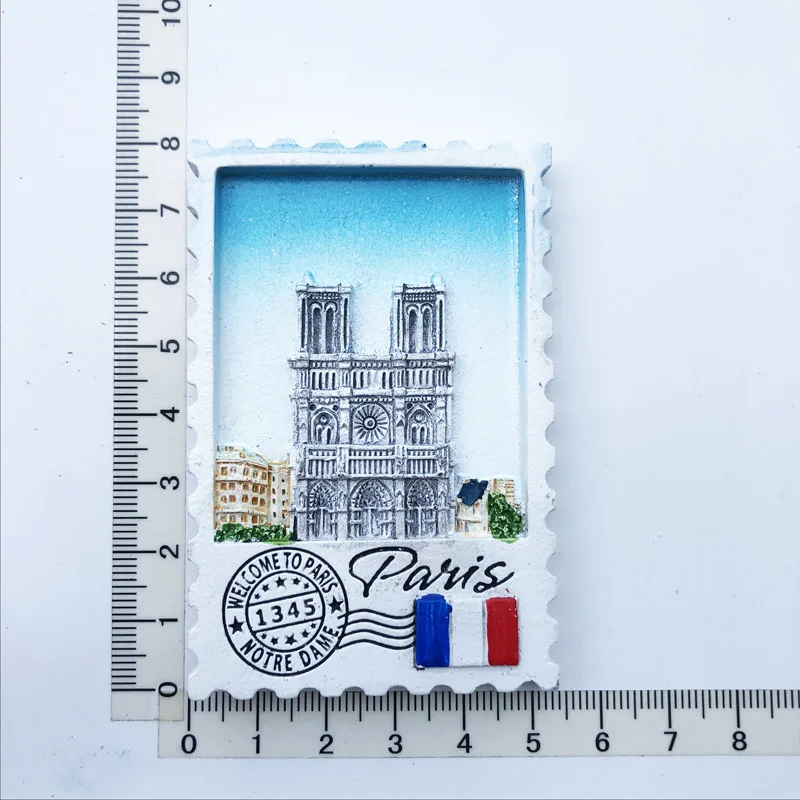 Exquisite Paris Arc de Triomphe Landmark Stamp Fridge Magnet Personalized Decoration Message Sticker Crafts Tourism Souvenir