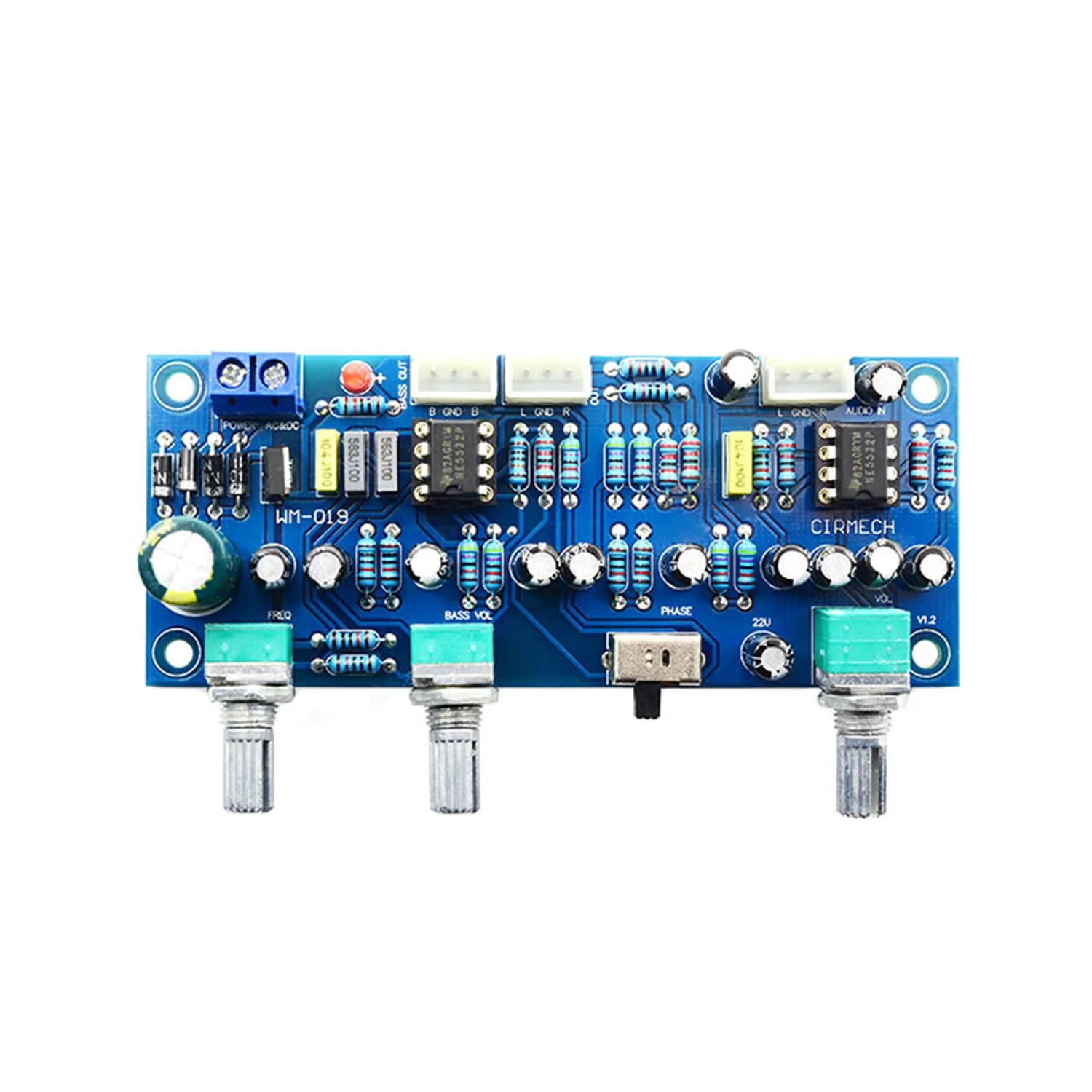 2.1 Channel Subwoofer Preamp Board Low Pass Filter Pre-Amp Amplifier Board Ne5532 Low Pass Filter Bass Preamplifier