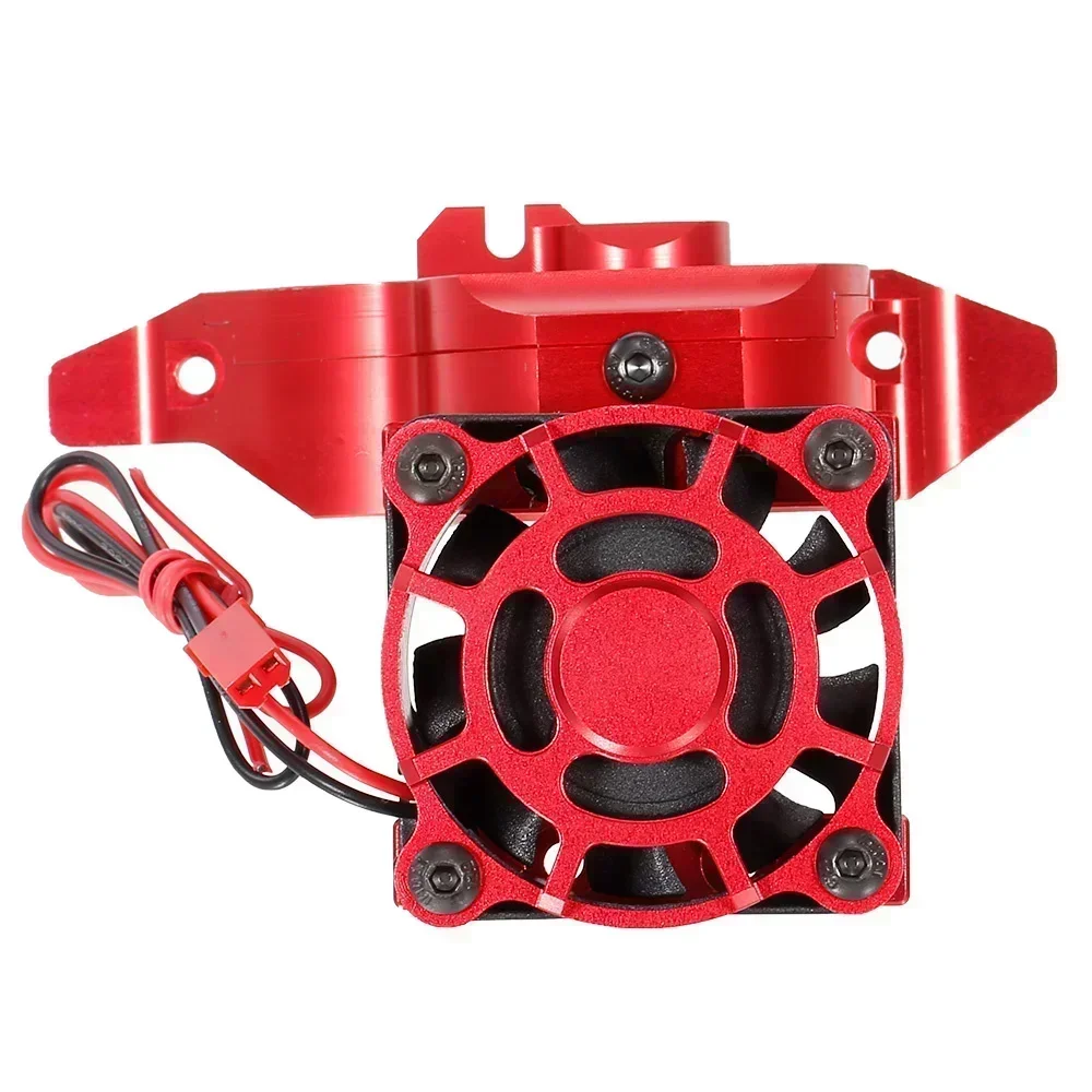 

1PCS Aluminum Alloy Motor Mount Heat Sink with Cooling Fan for 1/10 RC Crawler Car Trxs TRX-4 #8290