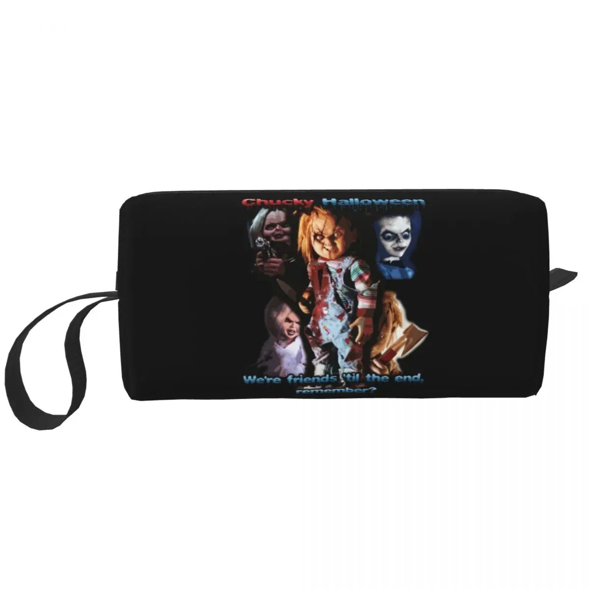 Chucky Doll Halloween Cosmetic Bag Women Large Capacity Child's Play Horror Movie Makeup Case Beauty Storage Toiletry Bags