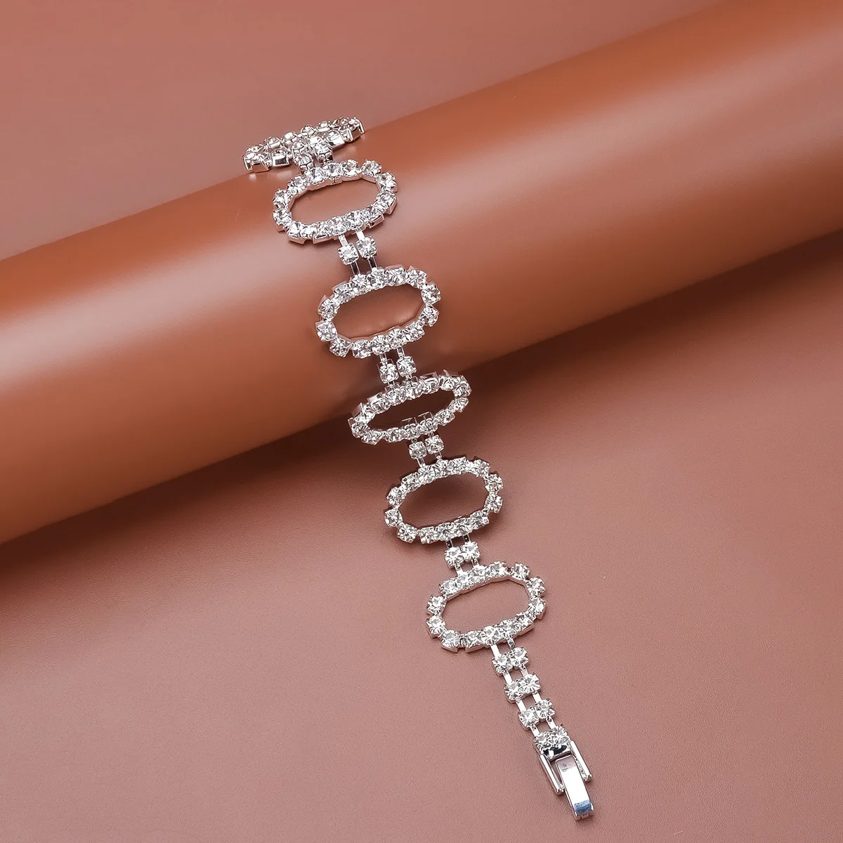 Platinum Plated Silver 12.4CTW 18CM Length F Near Colorless Moissanite Tennis Bracelet for Women