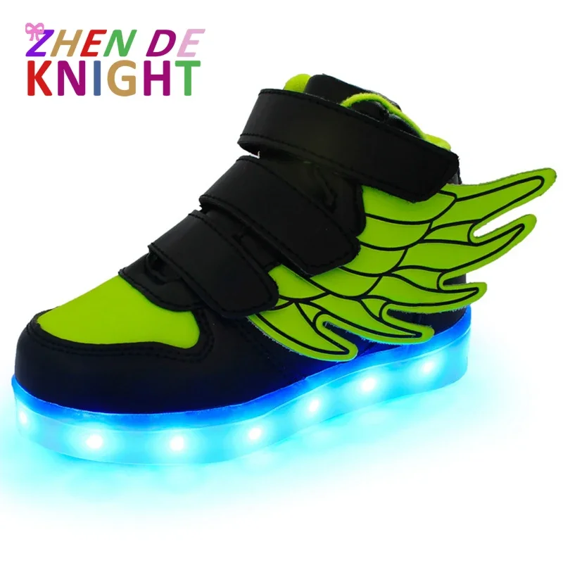 

Size 25-37 Children LED Shoes Baskets Boys Girls Glowing Luminous Sneakers with Light Sole Kids Light Up Sneakers LED Slippers