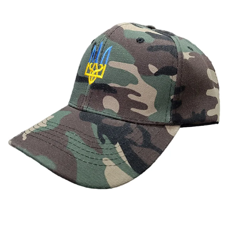 Embroidery Ukraine trident Symbol Spetsnaz Special Forces Men Women Boy Baseball Caps Dad caps Snapback Adjustable Camouflage