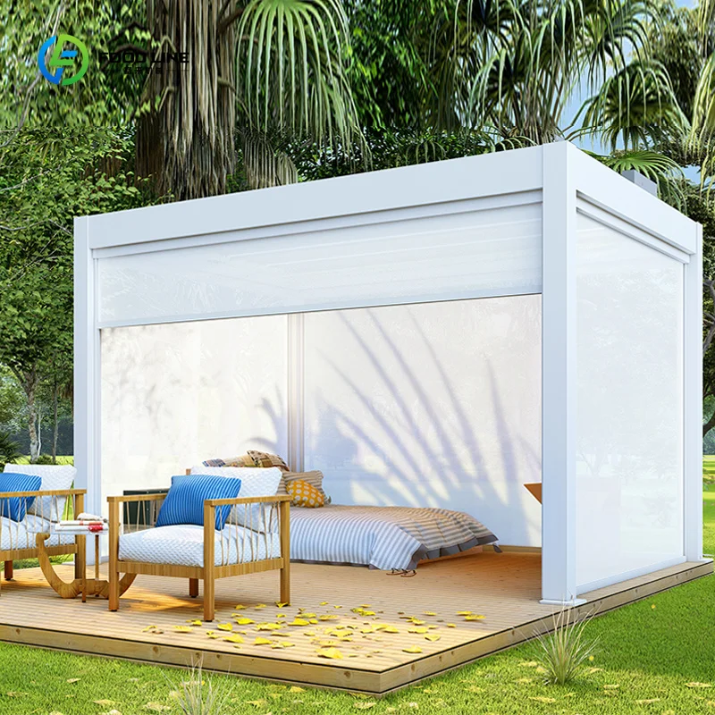 White Aluminum Pergola DIY Kit for Garden Patio Outdoor Shade Structure Custom