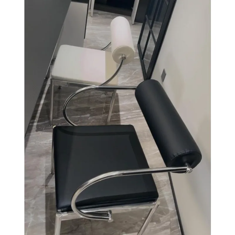 

Vintage Style Stainless Steel Chair for Study Bedroom Makeup Vanity Stool Dressing Table Seat Classic Living Room Chair