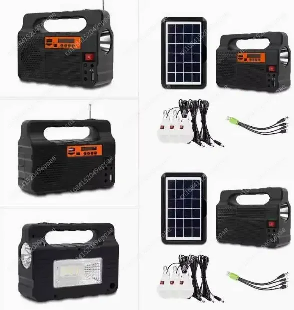 Outdoor Portable Lighting with 3pcs LED Bulbs Small System Energy Storage System Solar Panel Generator Kit for Camping Hiking