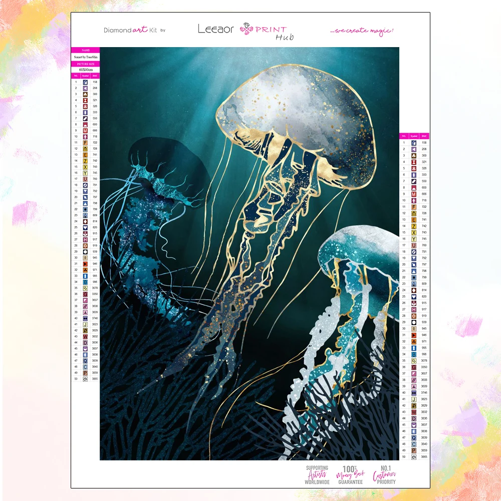 5D Submarine Animal Diamond Painting New 2023 Jellyfish Whale Mosaic Cross Embroidery Kit Home Wall Art Decoration Birthday Gift