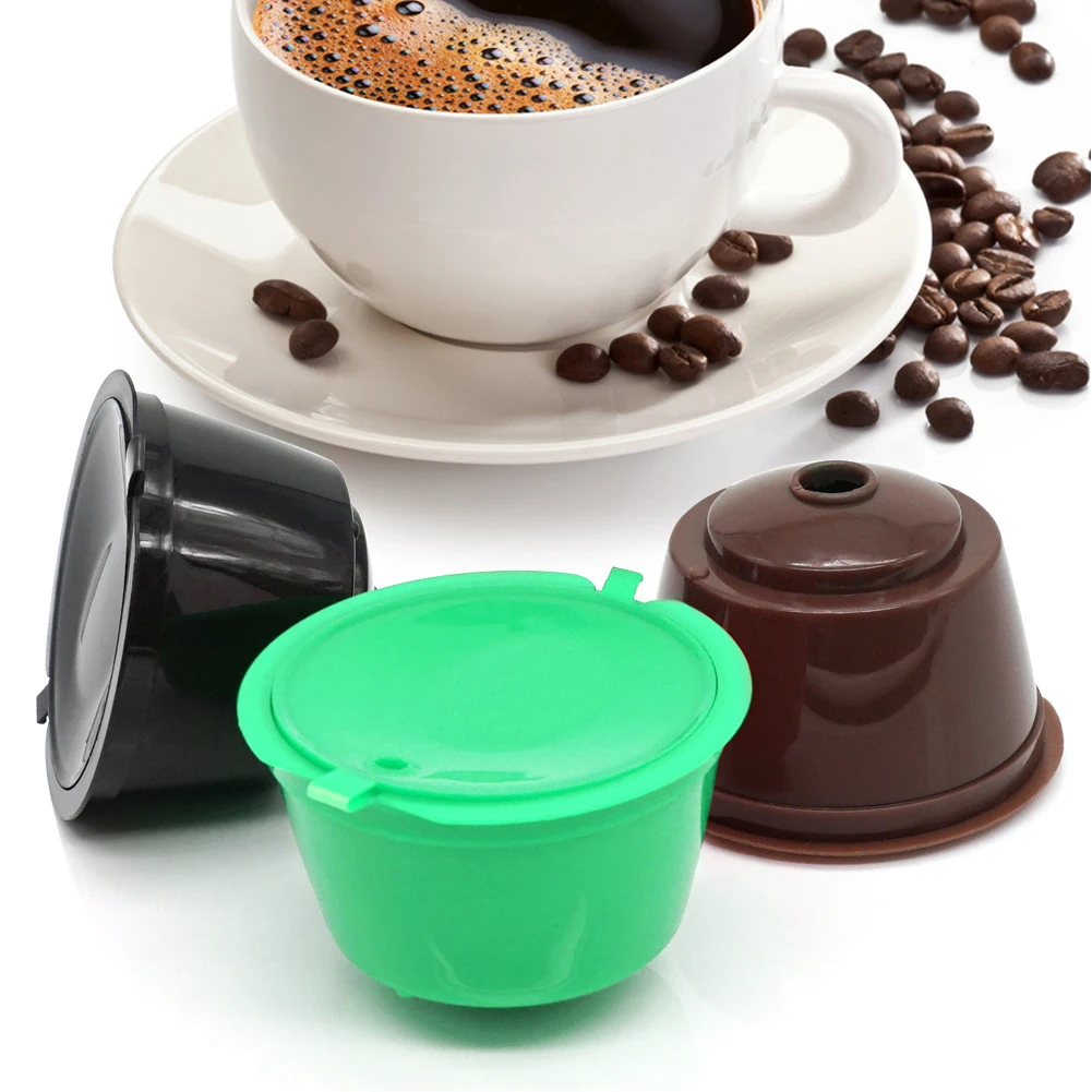 6pcs Coffee Capsule Cup Coffeeware Strainer Filter Capsule Refilling Refillable Compatible coffee maker machine Accessories