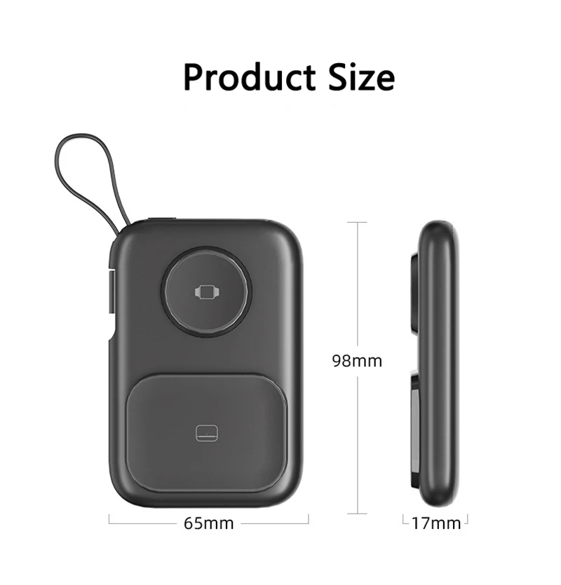 Magnetic Qi Wireless Charger for iWatch Mini Power Bank for Airpods iPhone 15 14 Samsung Xiaomi Mi Powerbank with Cable 5000mAh