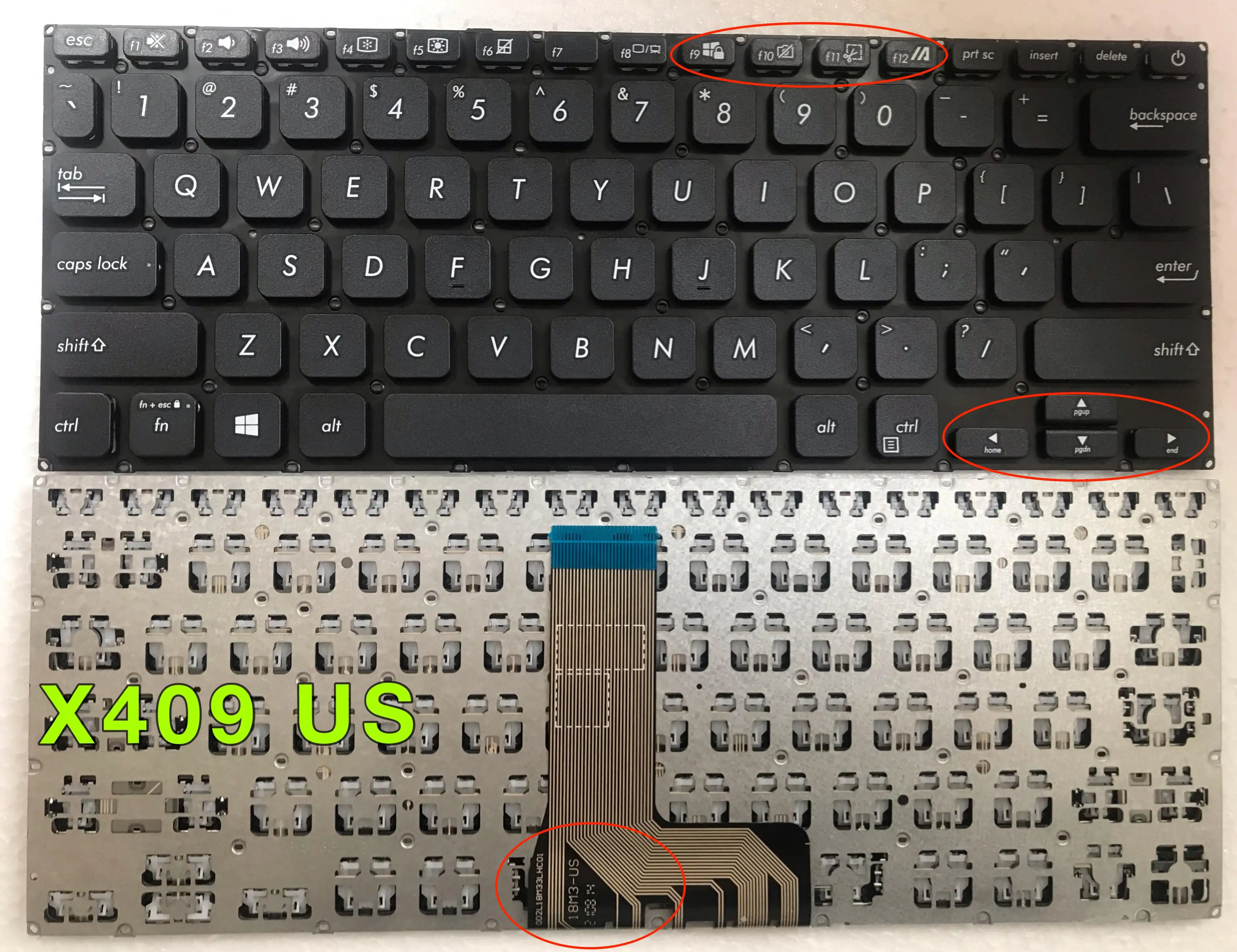 

New For ASUS vivobook X409 X409D X409BA X409FA MA X409JA X409DJ US Laptop Keyboard Black