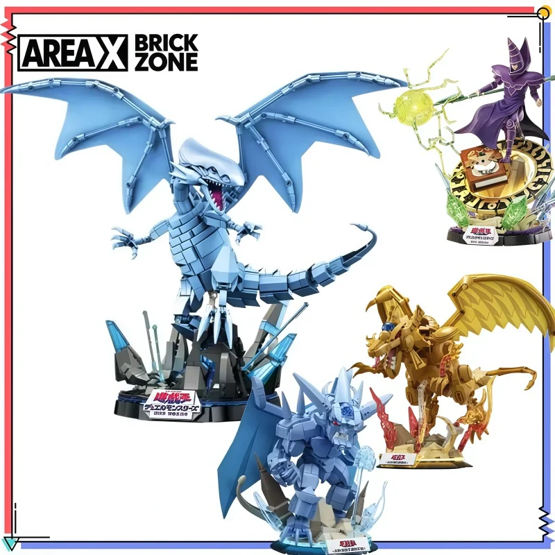 Image of AREAX Yu-Gi-oh Blue Eye White Dragon Montagekomponenten Mode Spielzeug Modell Desktop Ornament Jungen Spielzeug Weihnachtsgeschenk