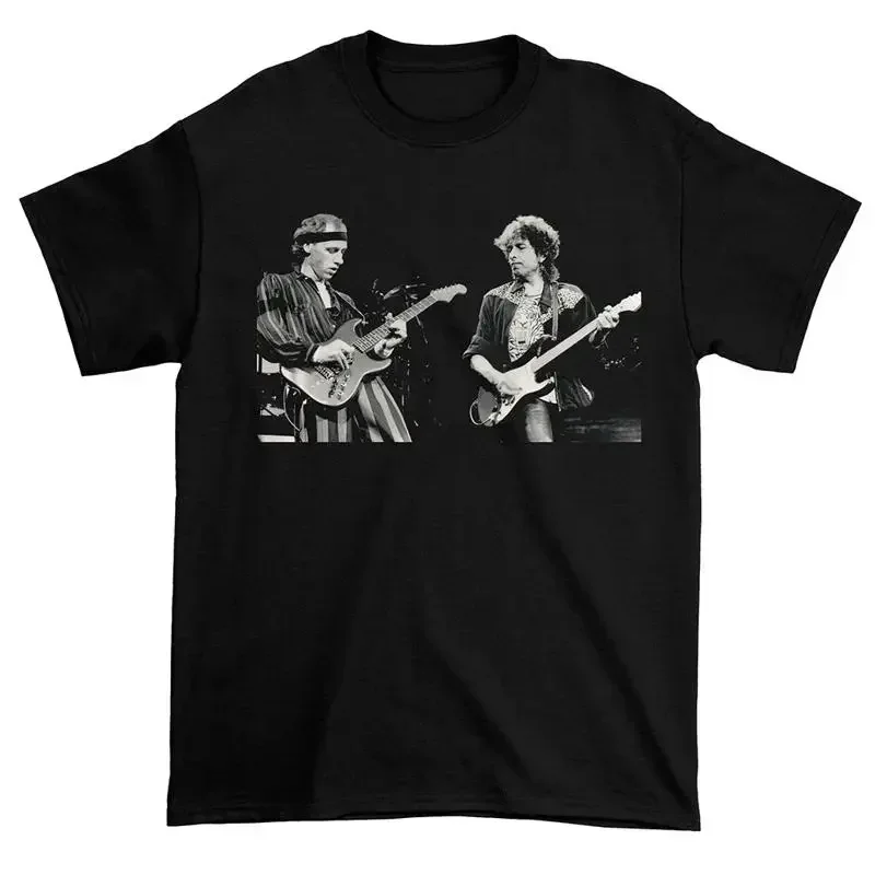 Camiseta negra para hombre de Bob Dylan Playing With Dire Straits, todas las tallas 2F297