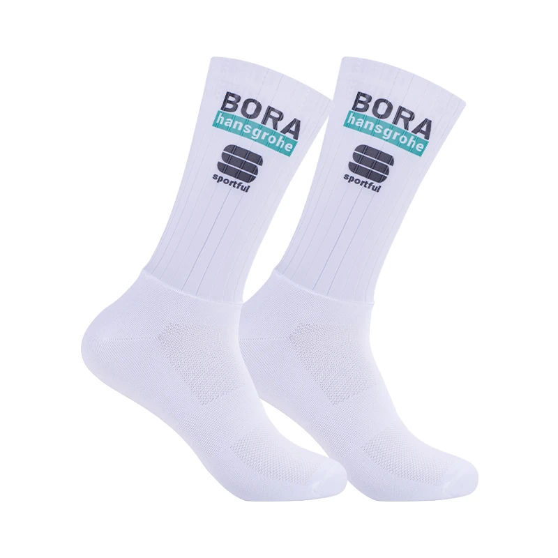 

Новые компрессионные носки Pro Aero, противоскользящие силиконовые велосипедные носки для мужчин и женщин, велосипедные спортивные носки для бега, дышащие носки до середины икры