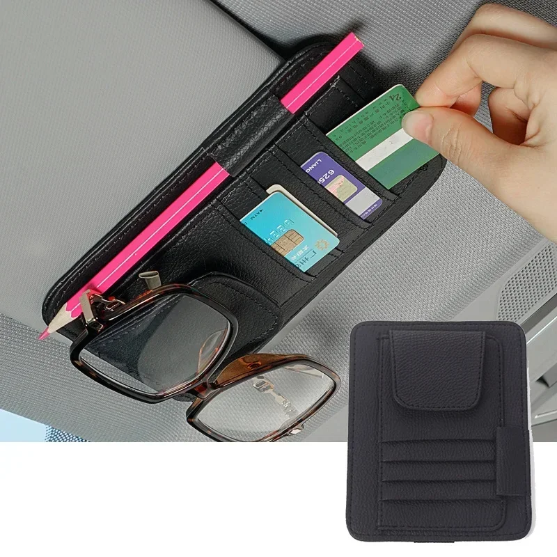 

Auto Interior Accessories Sun Visor Organizer Multi-Pocket Pocket Organizer Car Document Storage Pouch Pen Holder