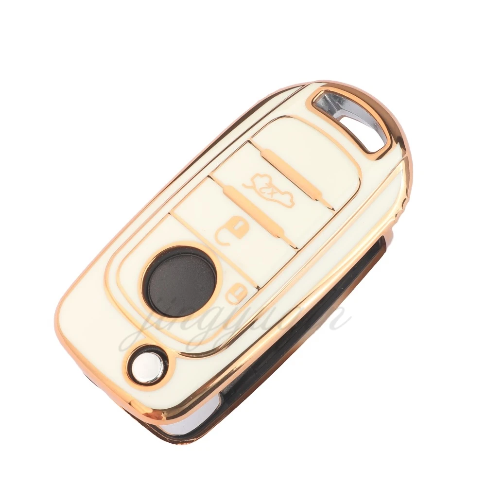 Jingyuqin 3 boutons clé à distance de voiture nouvelle coque souple en TPU pour FIAT Tipo Toro Nuovo Freedom 500X Doblo Argo Grazie protecteur