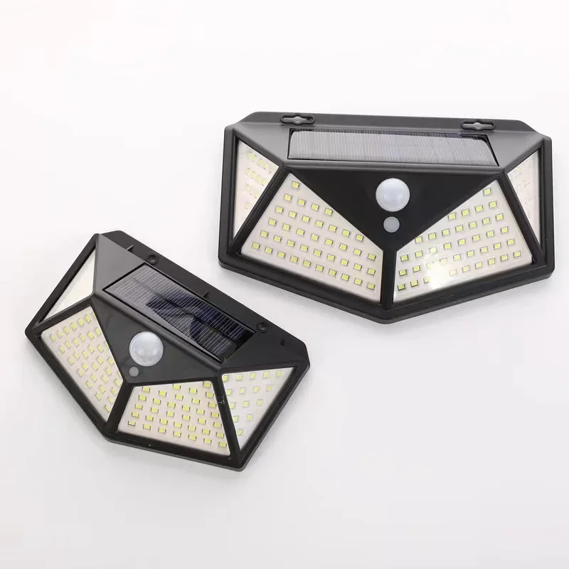 1/2/4/6Pcs 100 LED Wall Lights Outdoor Solar Lamp PIR Motion Sensor Solar Powered Sunlight Street Light for Garden Decoration