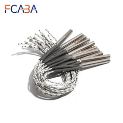 5 pezzi 10mm 98 ~ 115mm 316SUS tubo di riscaldamento doppio a testa singola 110V/220V/380V 400W/420W/450W/470W elemento riscaldatore a cartuccia