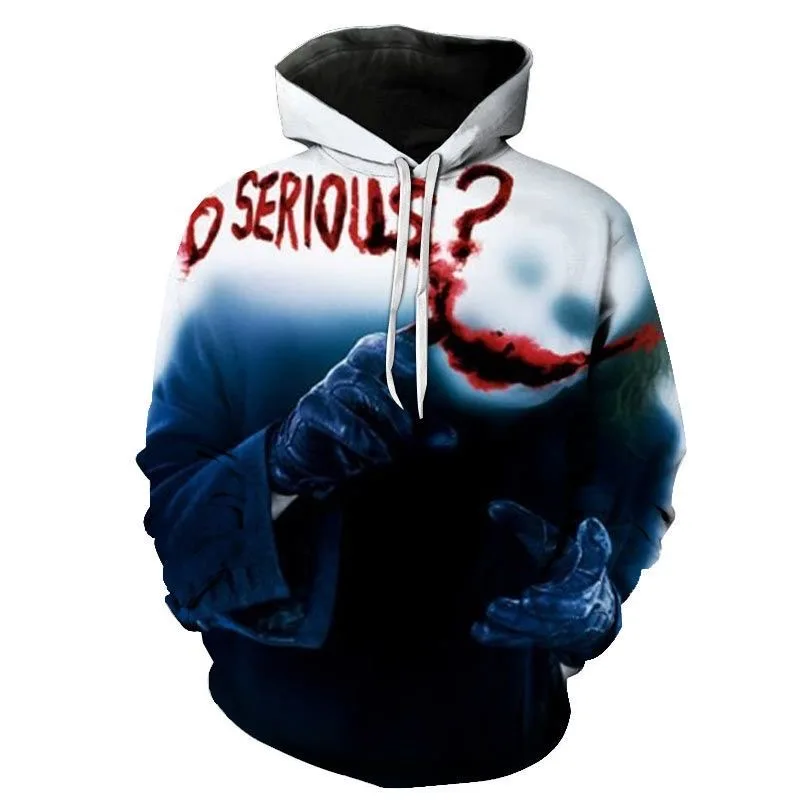 New American Retro Fashion Trend for Both Men and Women Pullover Suicide Squad Series 3D Printed Hoodie Street Hip-hop Style