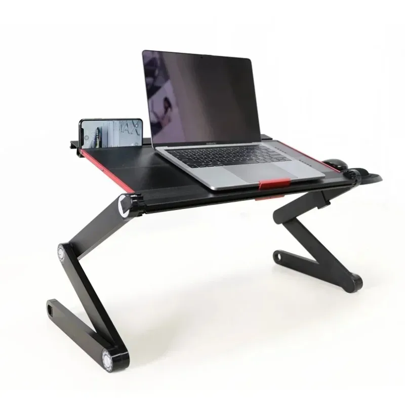 Lazy Lying Rack Aluminum Alloy Folding Laptop Desk Mini Adjustable Table Multi Angle Notebook Holder Bed Sofa Useful Comfortable