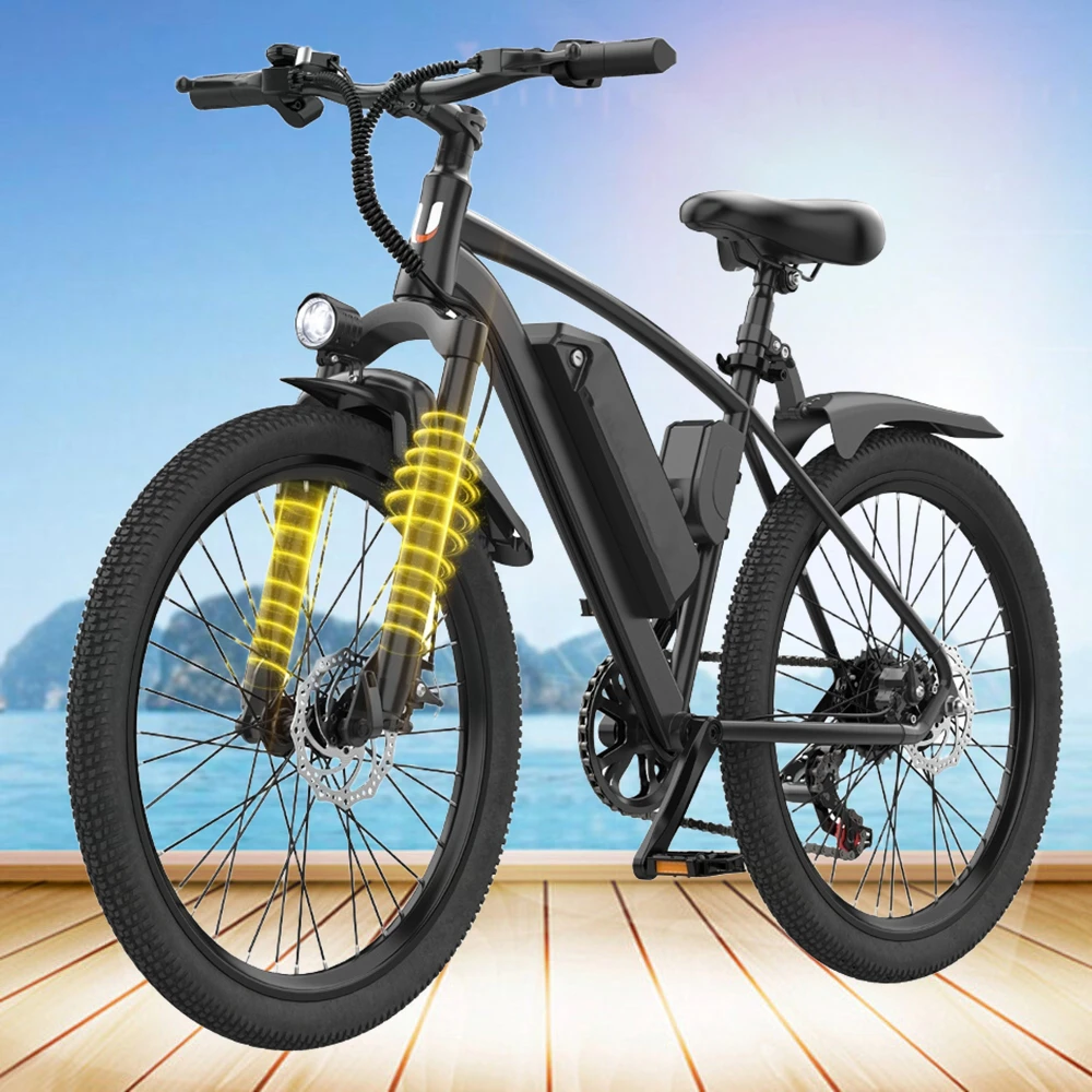 

26" Adult 600W Peak Motor Electric Mountain E Bike Electric Bicycle 19.9Mph 31Miles 36V 10.3AH Electric EBike for Adults