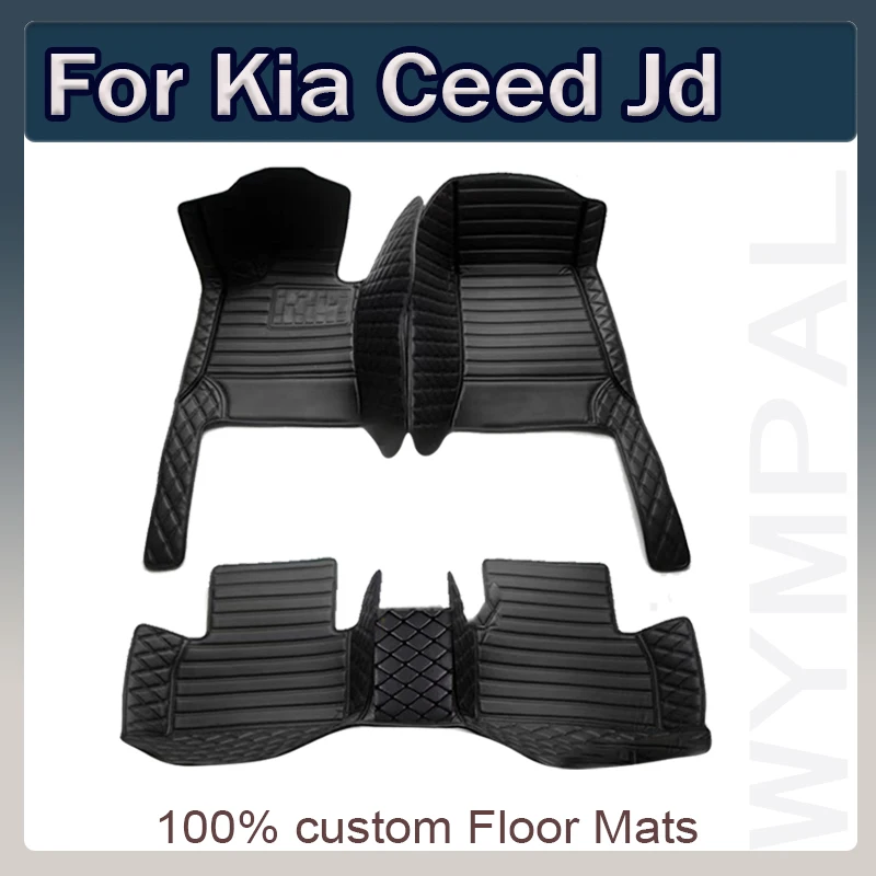 Car Floor Mat For Kia Ceed Jd 2014 2015 2016 2017 2018 2019 2020 Man Non-Slip Luxury Woman Foot Pad Auto Interior Rugs Accessory