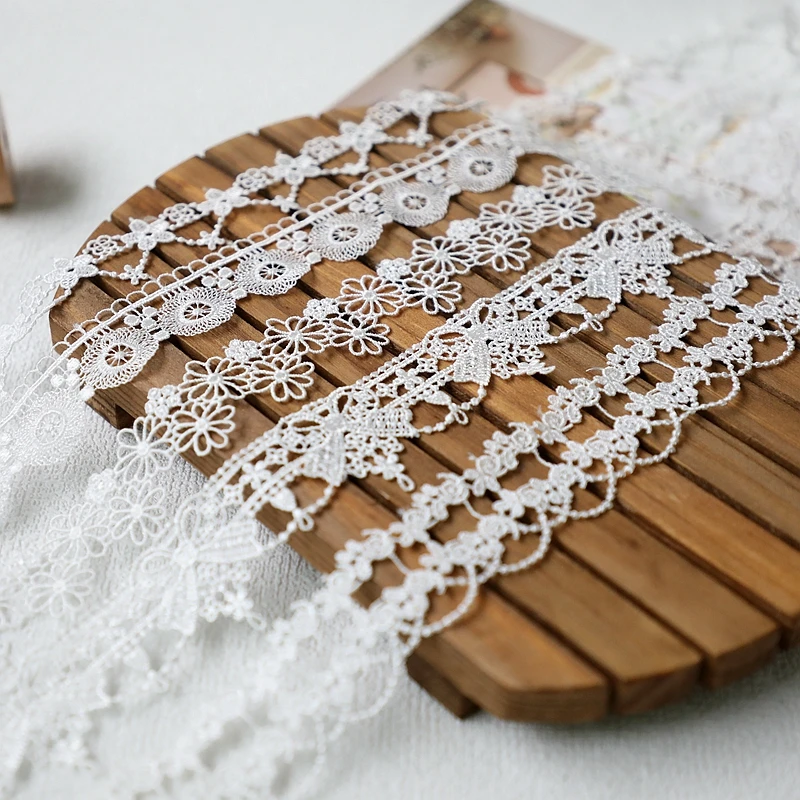 

30 ярдов белое и черное ожерелье с вышивкой, кружевная лента, рукоделие одежды, швейные аксессуары