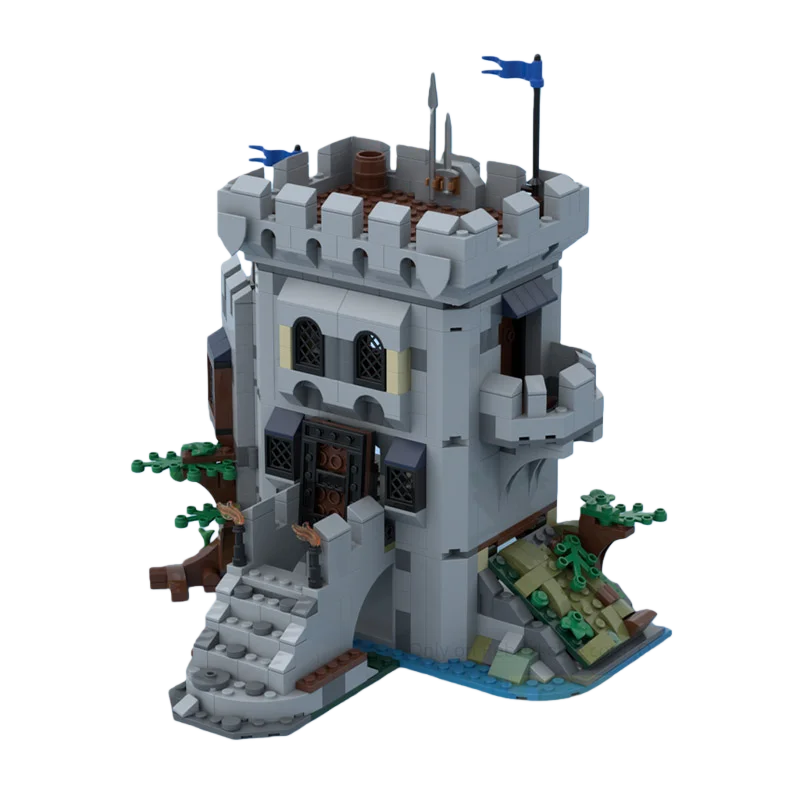 

Игрушка из строительных блоков MOC - набор моделей замка средневекового лесного рыцаря для творческой сборки - подарок, подходящий для всех энтузиастов du