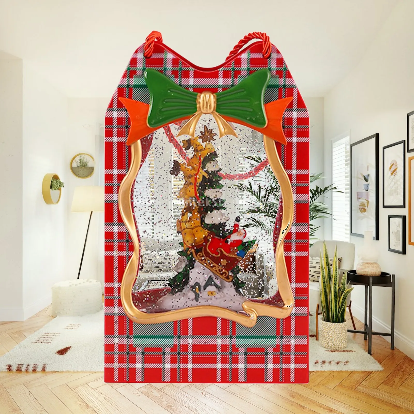 Snow Globe Musical - Ornamen Meja Bola Salju Musik Natal