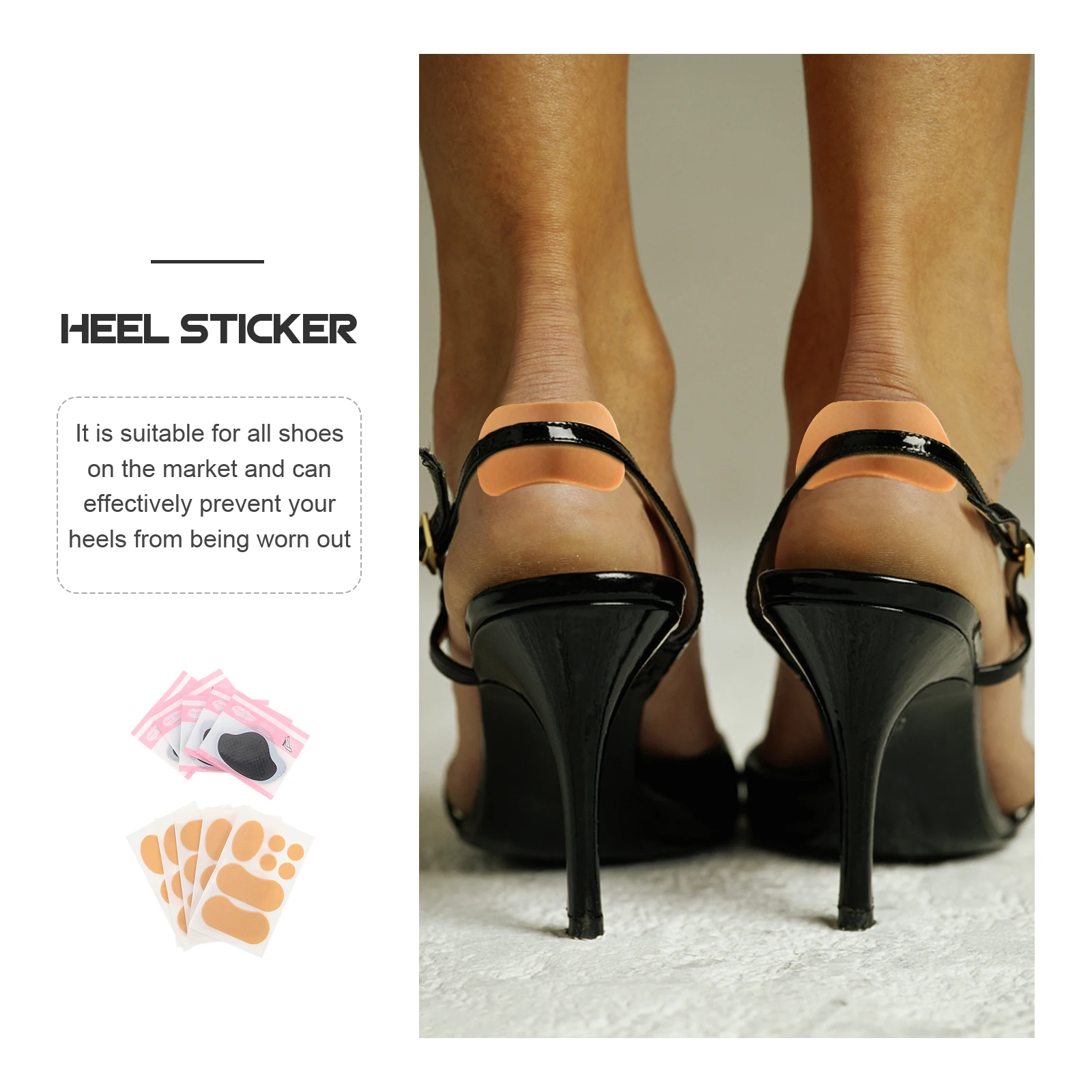 

15pcs Anti-Wear Heel Stickers Invisible Foot Patches Good Water Resistance Feet Protector