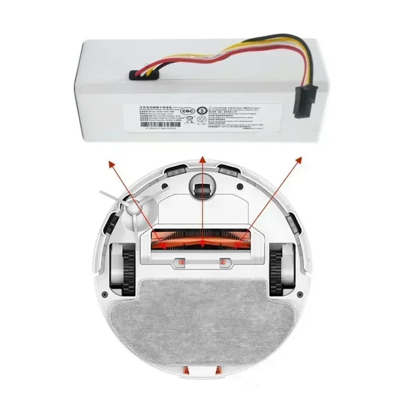 2025  Robot Battery 1C P1904-4S1P-MM for Xiaomi Mijia Mi Vacuum Cleaner Sweeping Mopping Robot Replacement Battery G1