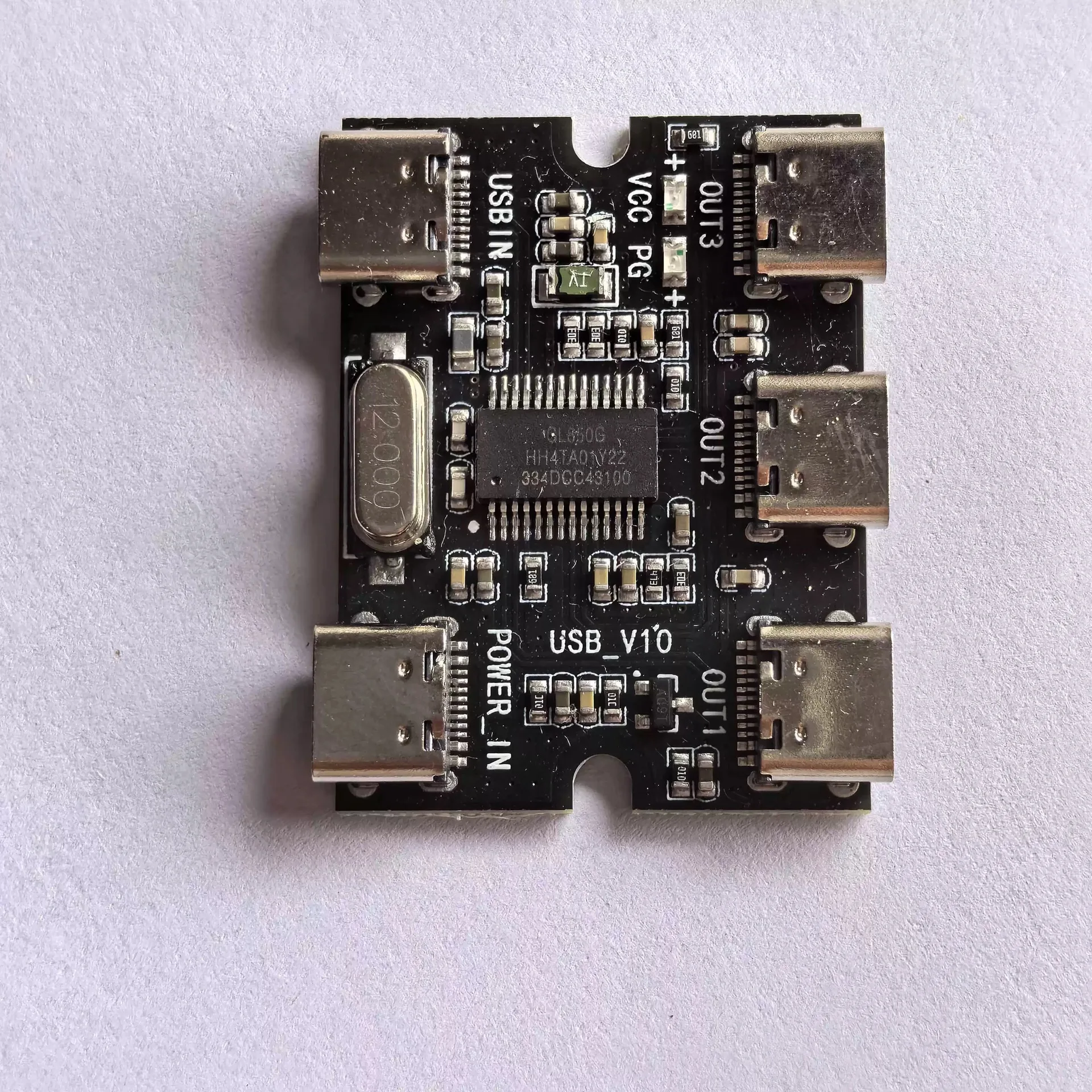 USB HUB Expansion Module for Raspberry Pi 4 5 Type C Interface USB 2.0 Hub with Power Port DIY