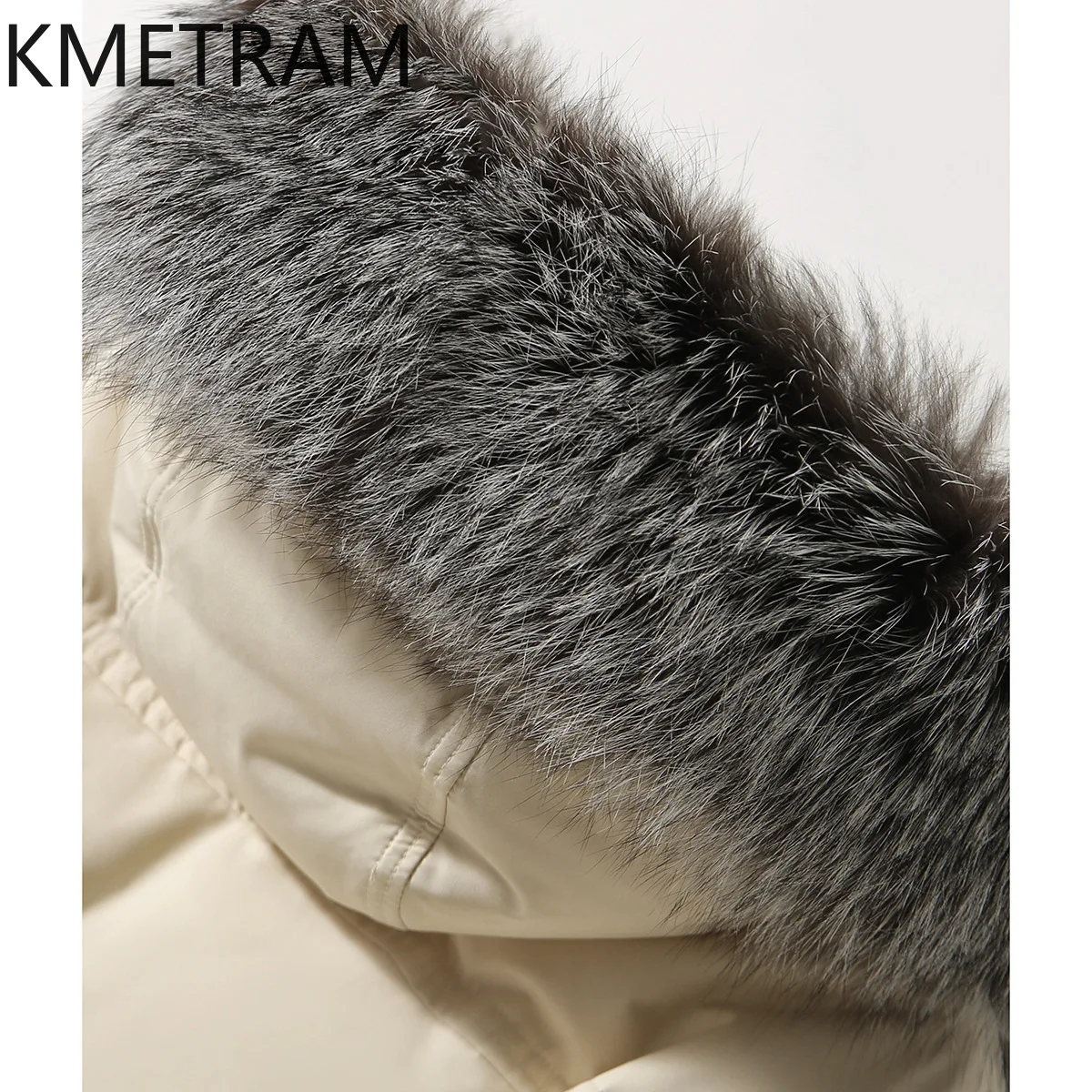 KMETRAM Vossenkraag Winter Ganzendons Jas Luxe Nieuw in Bovenkleding Elegante Puffer Jas Kleding Dames 2024 Пухокг dzi