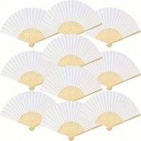 Foldable paper fan, DIY portable Chinese bamboo fan, wedding gift, birthday party decorative painting fan, Christmas, Valentine'