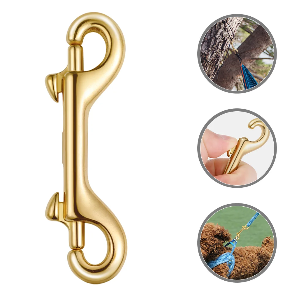 Pure Copper Double-ended Hook Buckle Hooks Bolt Snap for Tents Diving Snaps Bail Brass Dog Leash Metal Clasp Dive Dual Ends