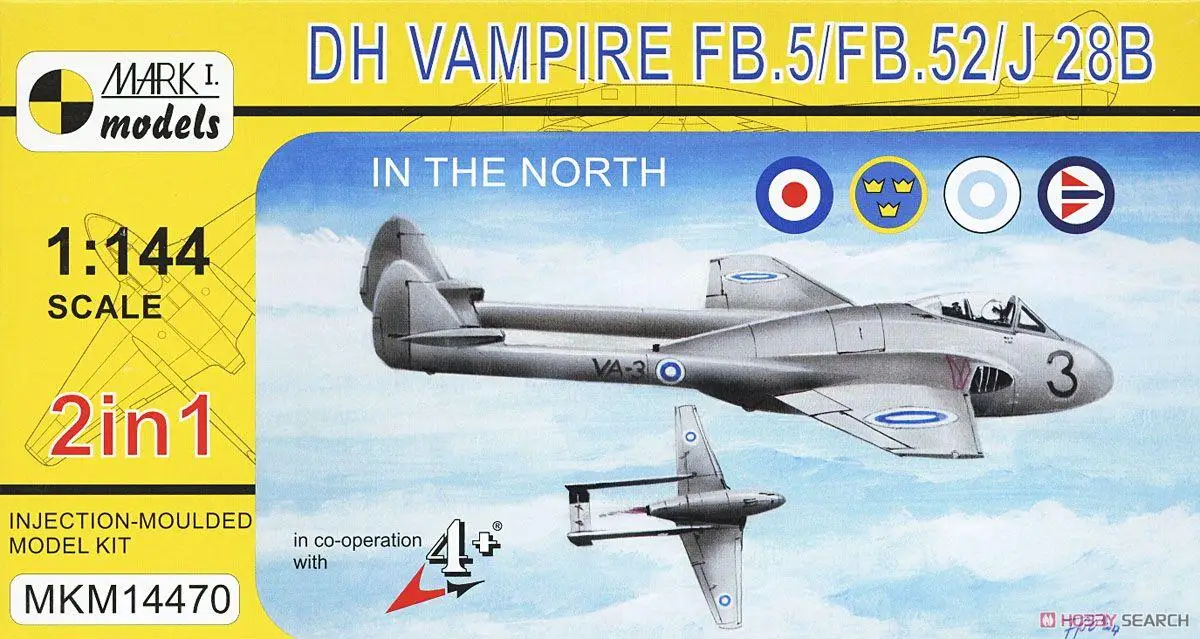 

Mark.I Models MKM14470 1/144 DH VAMPIRE FB.5/FB.52/J 28B Model Kit