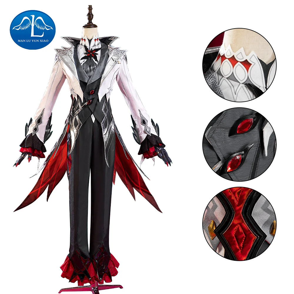 

Genshin Impact Arlecchino Cosplay Custom Anime Clothes for Women Anime Game The Knave Cosplay Halloween Party Suit