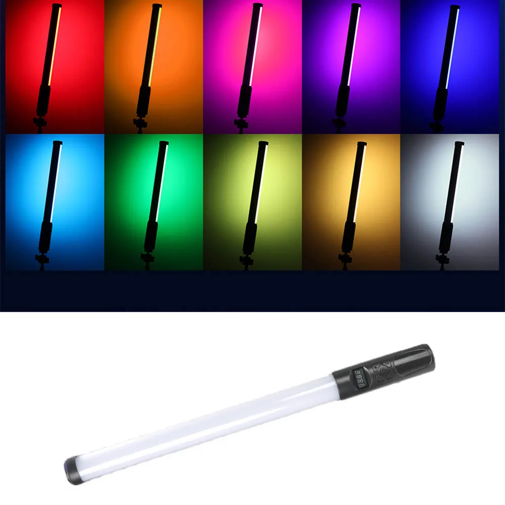 

Wireless Control RGB Handheld Light Wand Diammable Lightweight 50cm LED RGB Stick Light Rechargable Photography Lighting Vlog