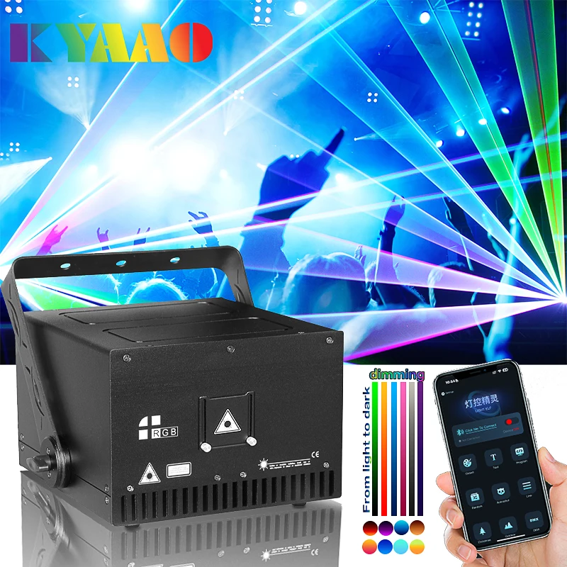 Schnelle Lieferung Ehe Laser Disco 10W 12W RGB Professionelle Bühnenbeleuchtung Club Bar Starke Strahlen 3d Laser Projektor