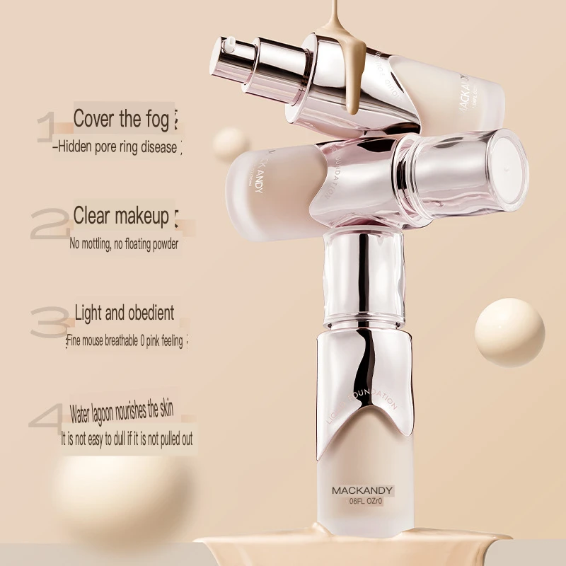 Marco Andy Skin Care Foundation Is A Hydrating, Light, Oil-controlling, Concealing And Waterproof Foundation Cream For Women